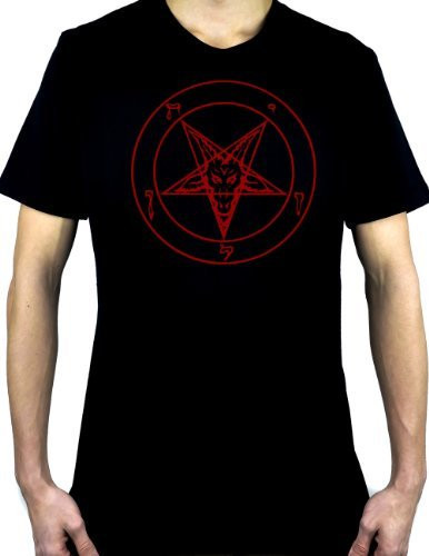Red Pentagram Sabbatic Baphomet Men's T-Shirt Occult Clothing