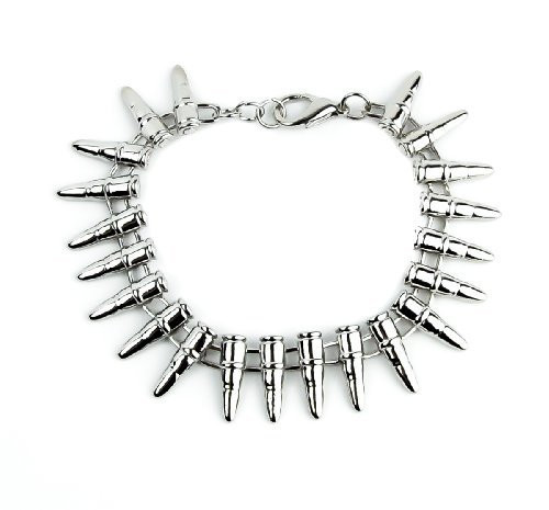Silver Bullet Charm Bracelet Jewelry