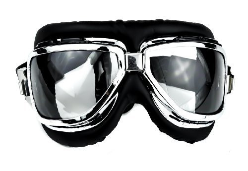 Clear Lens Classic Aviator Goggles Motorcycle Riding Glasses