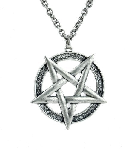 Large Inverted Woven Pentagram Necklace Aleister Crowley