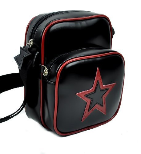 Black and Red Star Camera Style Sling Bag