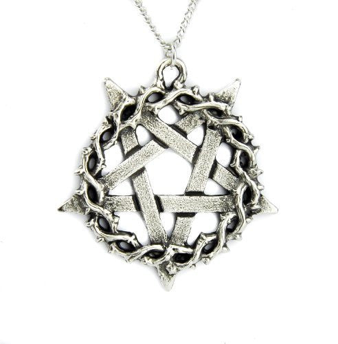 Thorn Vine Inverted Pentagram Necklace Jewelry