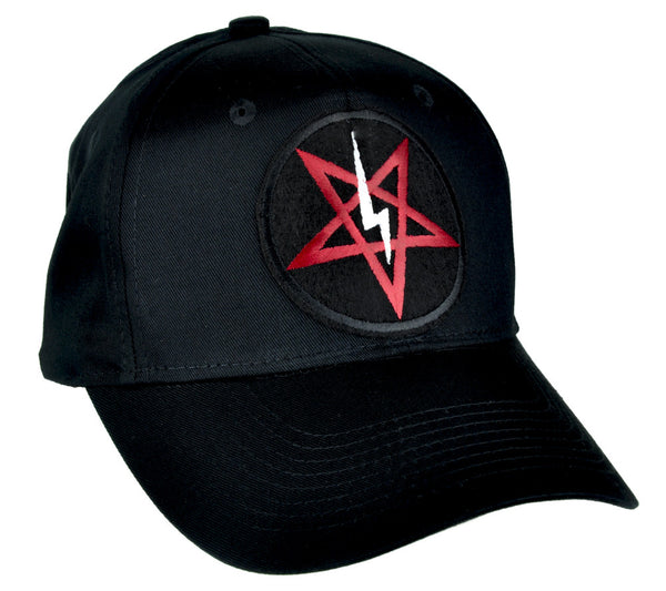 Satanic Symbol Lightning Bolt Pentagram Hat Baseball Cap Occult Clothing
