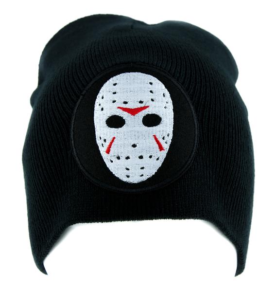 Hockey Mask Friday the 13th Beanie Horror Clothing Knit Cap Jason Voorhees
