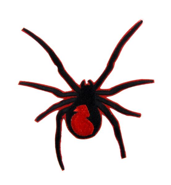Black Widow Spider Patch Iron on Applique Alternative Clothing