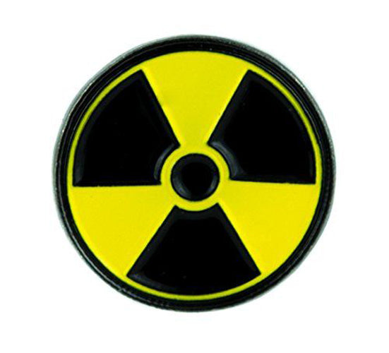 Black & Yellow Bio-Hazard Lapel Pin Cyber Goth Zombies