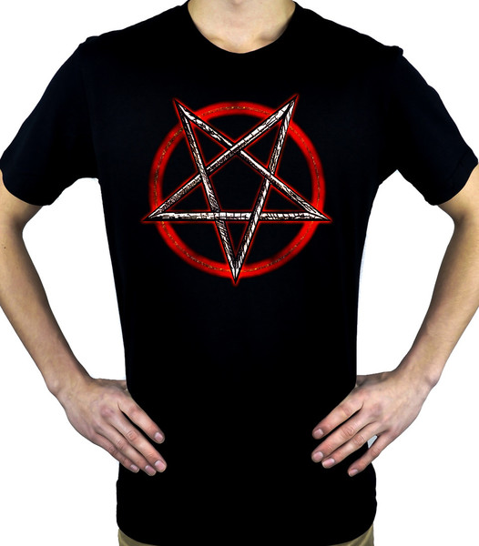 Inverted Pentagram Men's T-Shirt Occult Metal Clothing