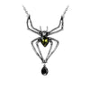 Alchemy Gothic Emerald Venom Spider Pendant Necklace