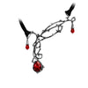 Alchemy Gothic Passion Thorns & Teardrop Choker Necklace