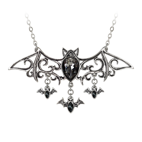 Alchemy Gothic Viennese Nights Bats Pendant Necklace