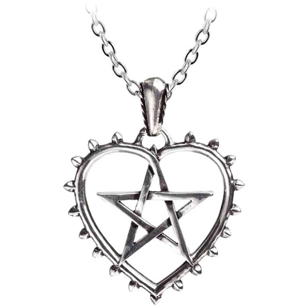 Alchemy Gothic Cunning Heart & Woven Star Pendant Necklace
