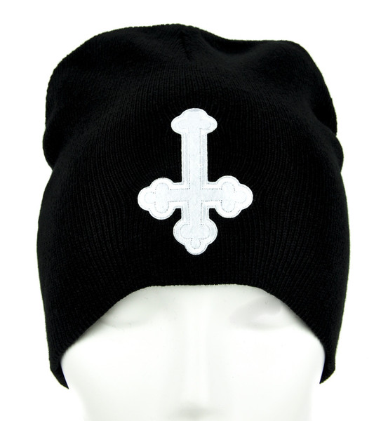 Inverted Cross Beanie Occult Clothing Knit Cap