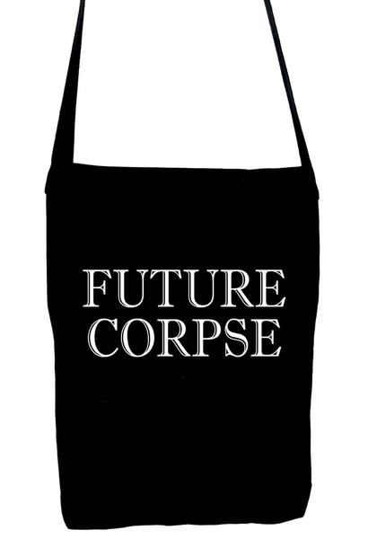 Future Corpse Sling Bag Alternative Clothing Book Bag Cemetery Funeral
