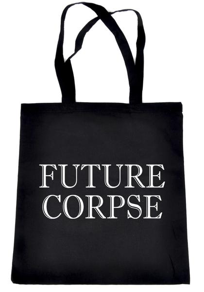 Future Corpse Tote Book Bag Alternative Clothing Handbag Funeral Cemetery