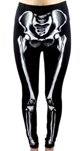 Realistic Skeleton Leggings Anatomical Bones Trouser Pants