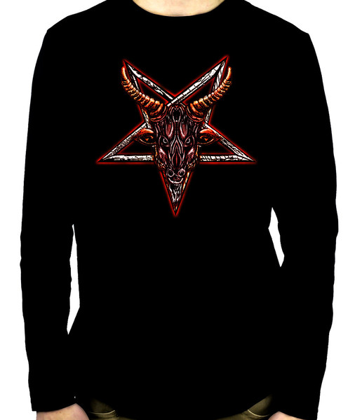 Sigil of Baphomet Sabbatic Goat Head Long Sleeve Shirt