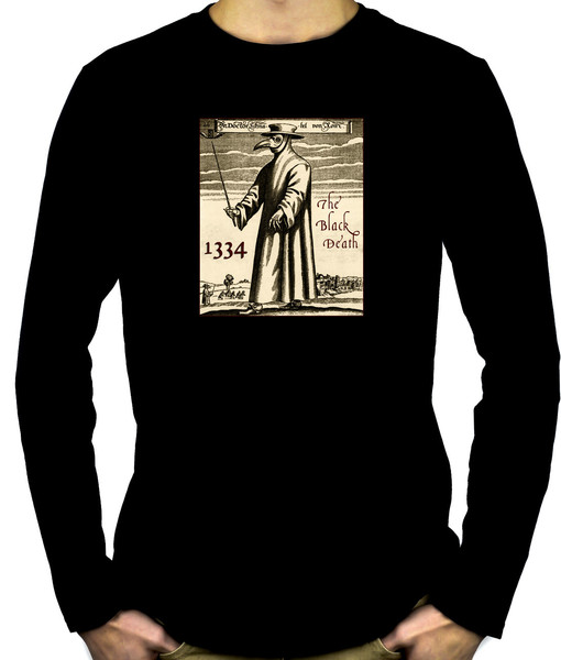 The Black Death Plague Long Sleeve T-shirt 1334 Grim Reaper Mask