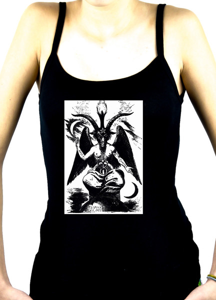 Original Baphomet By Eliphas Levi Women's Spaghetti Strap Shirt