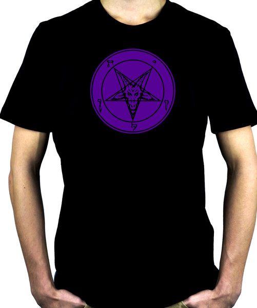 Purple Classic Satanic Baphomet T-Shirt Occult Clothing