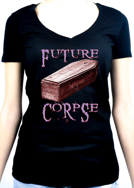 Future Corpse Coffin Women's V-Neck Shirt / Top