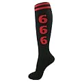 666 Black and Red Occult Socks By Gumball Poodle