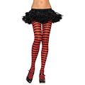 Black & Red Striped Gothic Tights by Leg Avenue