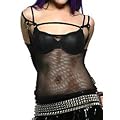 Lip Service Black Fash-Ist Fishnet Transformer Top