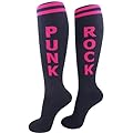 Punk Rock Black and Pink Socks By Gumball Poodle