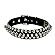 Leather Choker With Spikes & Round Studs