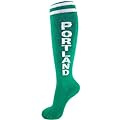 Portland Green and White Socks By Gumball Poodle