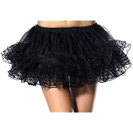 Black Polka Dot Petticoat Gothic Skirt by Leg Avenue