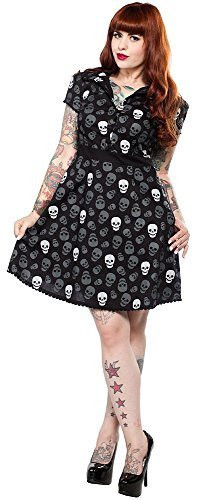 Sourpuss Black Lust For Skulls Rizzo Dress