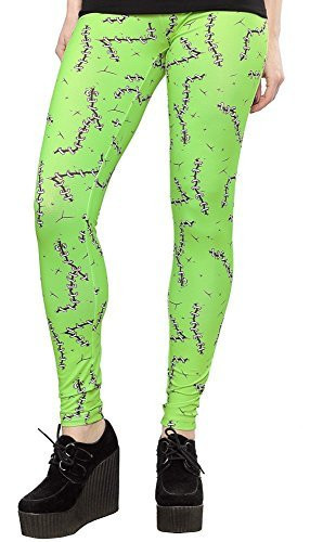 Sourpuss Stitches Green Frankenstein Leggings