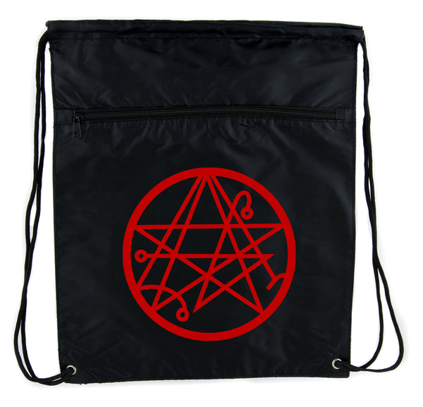 Necronomicon Gate Cinch Bag Drawstring Backpack Alchemy Symbol H.P. Lovecraft