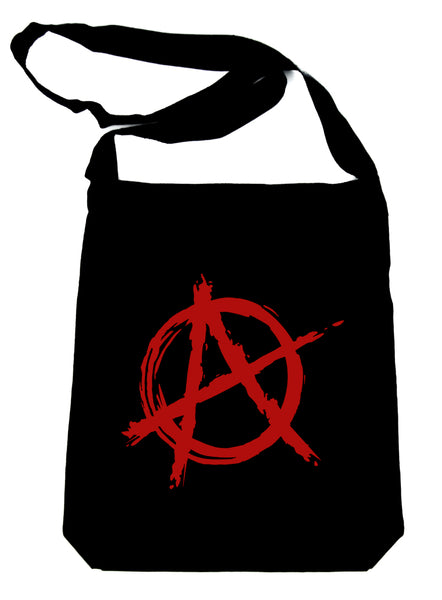 Red Anarchy Crossbody Sling Bag Goth Rock Punk Rock