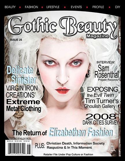 Gothic Beauty Magazine Issue 25 Music interviews with Christian Death, Information Society, Rasputina and In This Moment