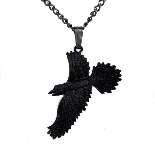 Black Raven Gothic Necklace Edgar Allan Poe