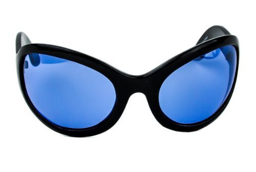 Blue Lens Gothic Vampire Sunglasses Oversized Sexy Glasses