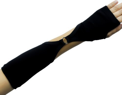 Long Black Sexy Gloves w/ O Ring