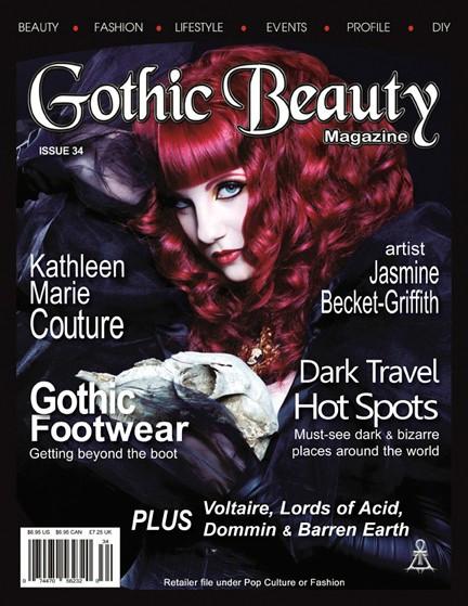 Gothic Beauty Magazine Issue 34 Music interviews with Voltaire, Lords of Acid, Dommin and Barren Earth