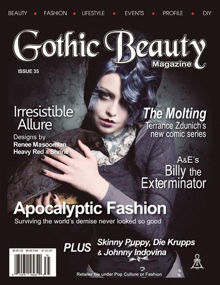 Gothic Beauty Magazine Issue 35 Music interviews with Skinny Puppy, Die Krupps and Johnny Indovina