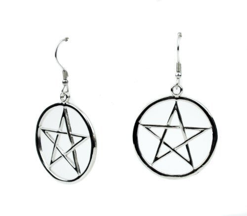 Woven Pentacle Gothic Earrings Cosplay