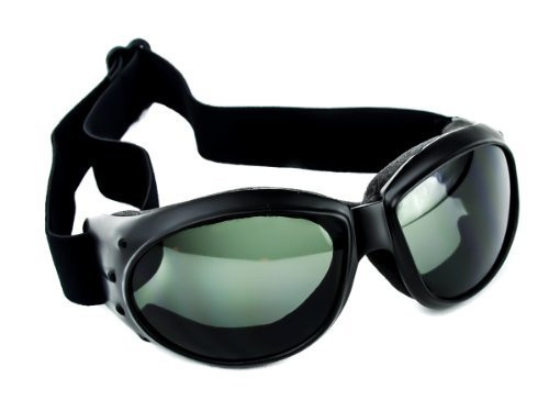 Large Black Lens Motorcycle Goggles Riding Sport Sunglasses