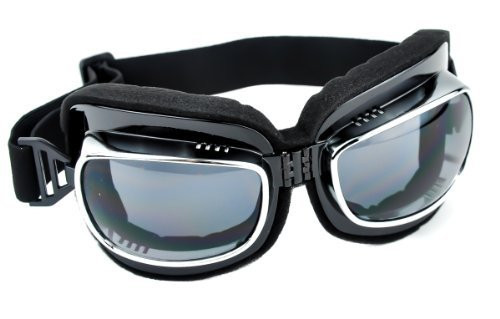 Black Aviator Anime Goggles Cyber Industrial Sunglasses