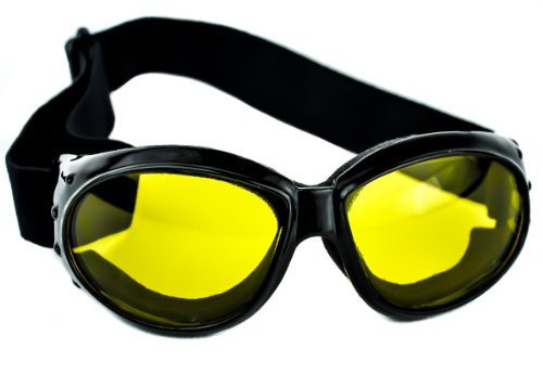 Large Yellow Lens Motorcycle Goggles Protective Riding Sunglasses