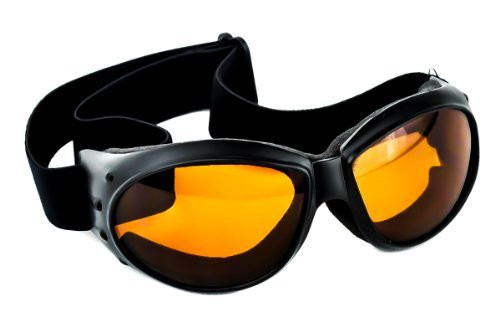 Large Orange Lens Motorcycle Goggles Protective Riding Sunglasses