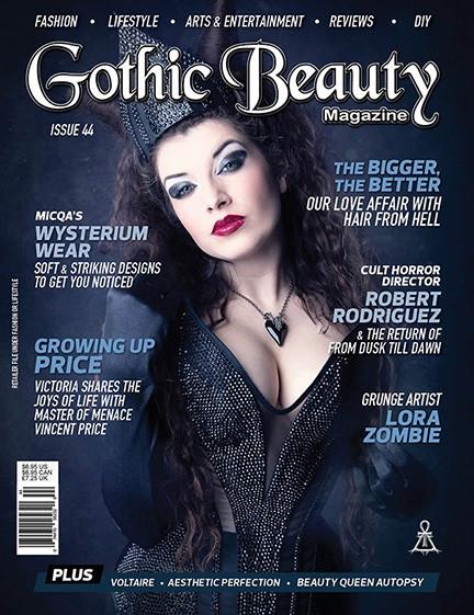Gothic Beauty Magazine Issue 44 Music interviews with Voltaire, Aesthetic Perfection and Beauty Queen Autopsy