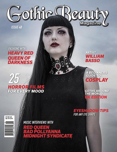 Gothic Beauty Magazine Issue 48 Music interviews with Red Queen, Bad Pollyanna and Midnight Syndicate
