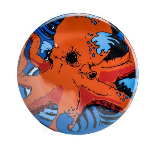 2.5" Octopus Print Button Sea Creature Pirate Adventure