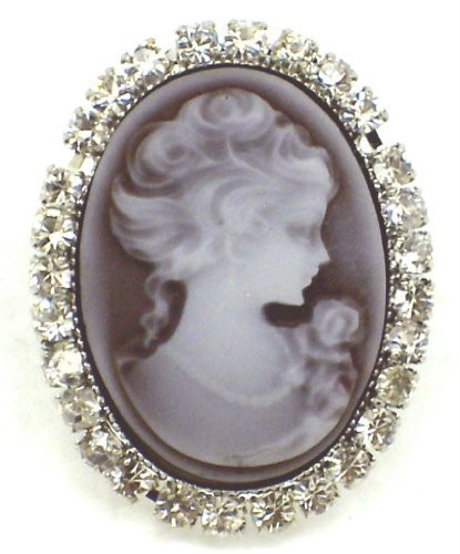 Burgundy Cameo Gothic Victorian Ring